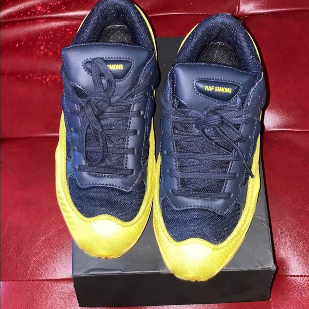 RAF Simons blue and yellow sneakers🔥🔥🔥🔥